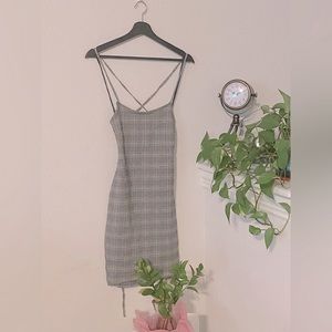 Worn Once- Plaided Dress w/Cut out back